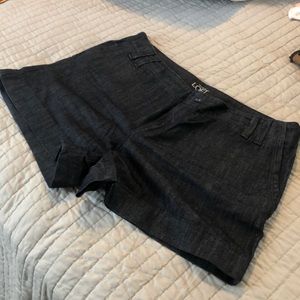 Ann Taylor Loft - dark denim trouser shorts